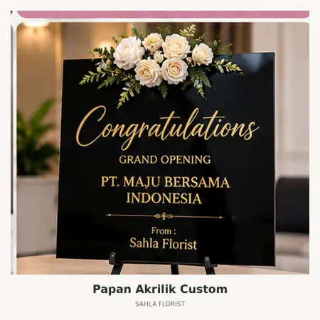 Papan Bunga Akrilik Lakarsantri